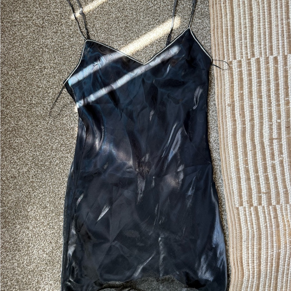Abercrombie and Fitch Black Satin Mini